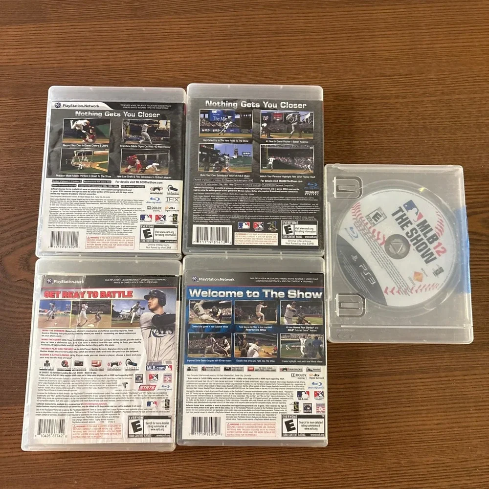 Sony MLB The Show & 2K Sports Video Game Bundle PS3‎ 5-Game Lot Good Condition